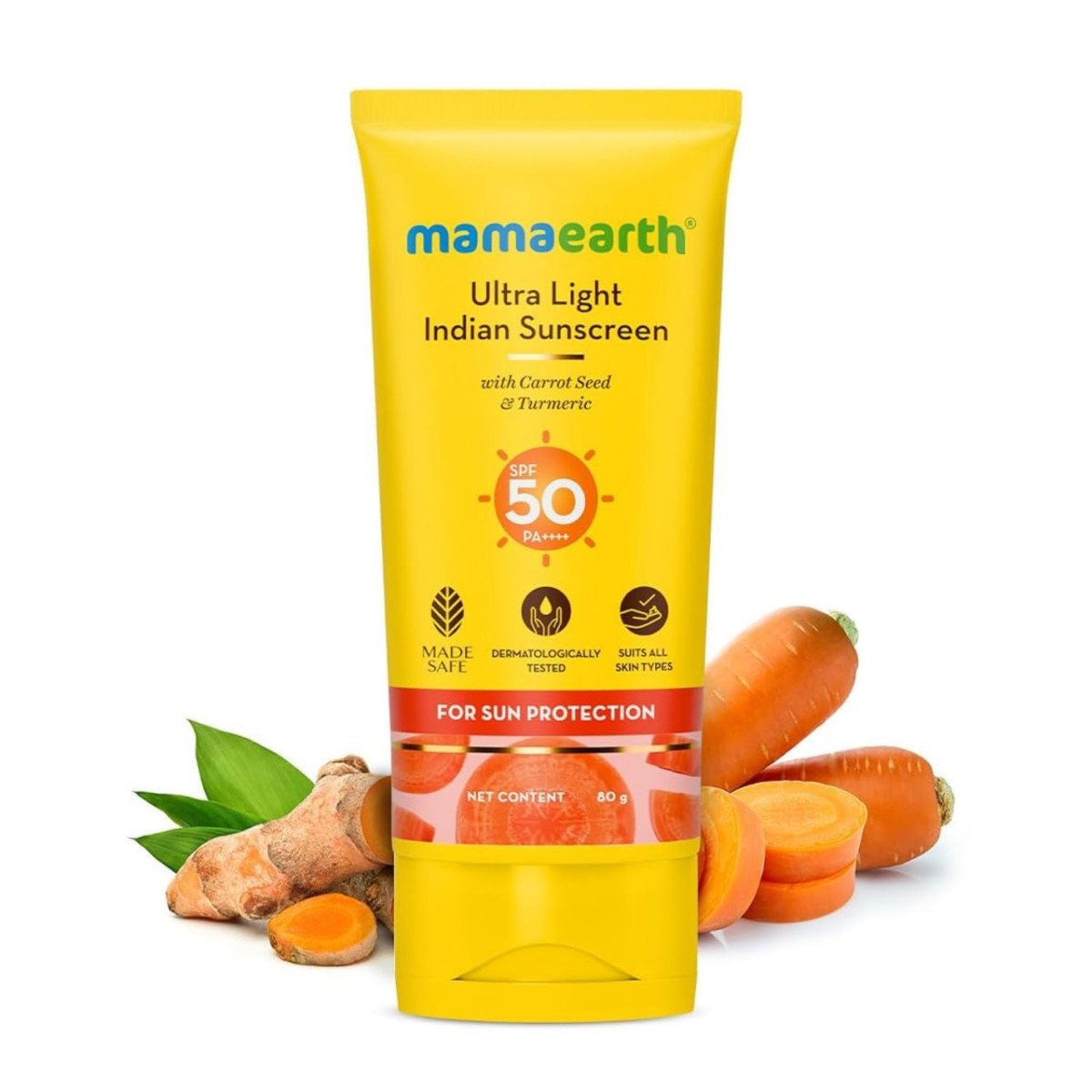Mamaearth Ultra Light Indian Sunscreen With Carrot Seed Turmeric 199