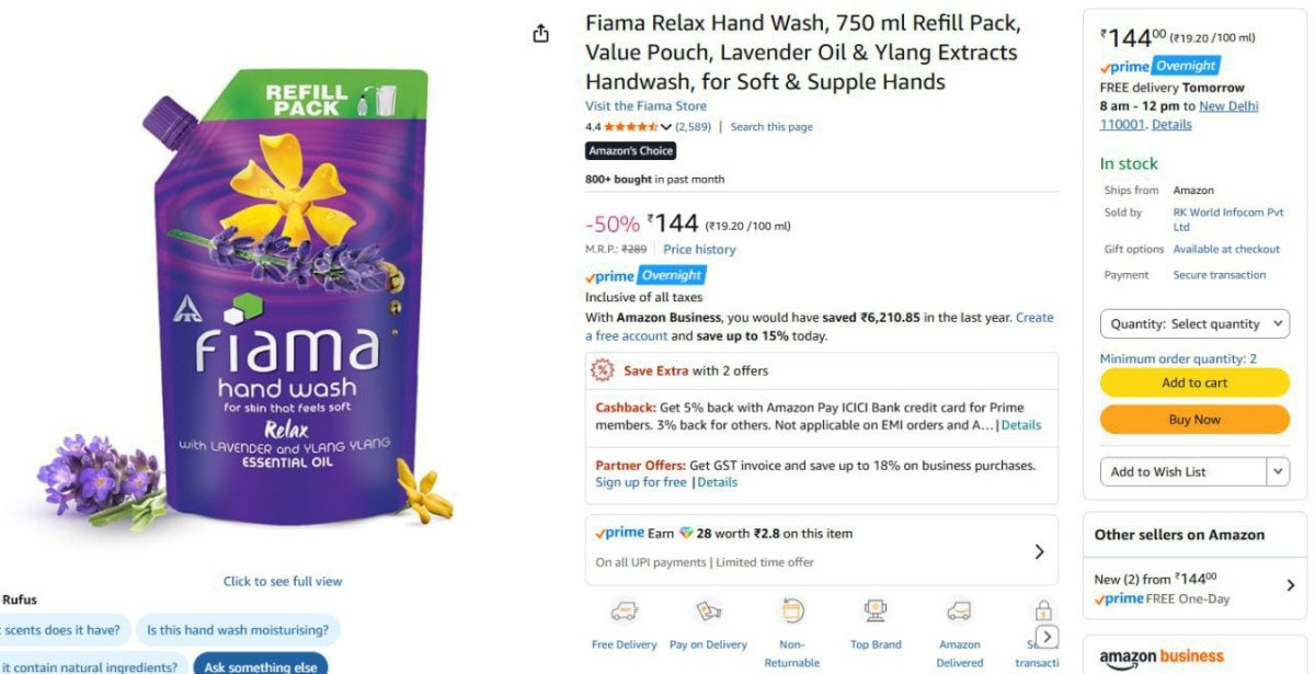 Fiama Hand Wash, 750ml @144.



More Details 👉 

📢 Joi