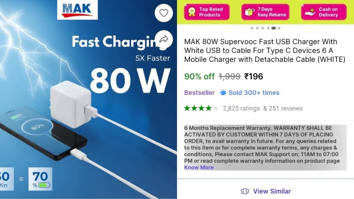 W Fast Charger 1966 Month Warranty – Best Price in India