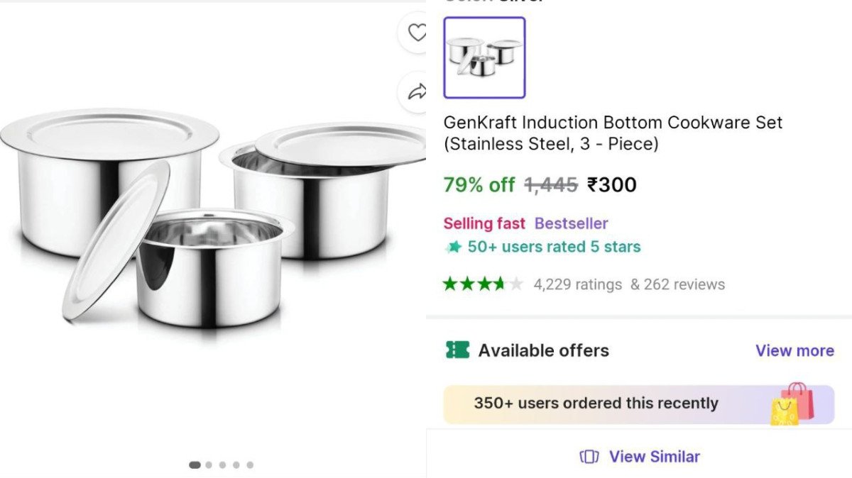 BACK 🔥 Set Of 3 @₹300

➡️

✅Induction Bottom With