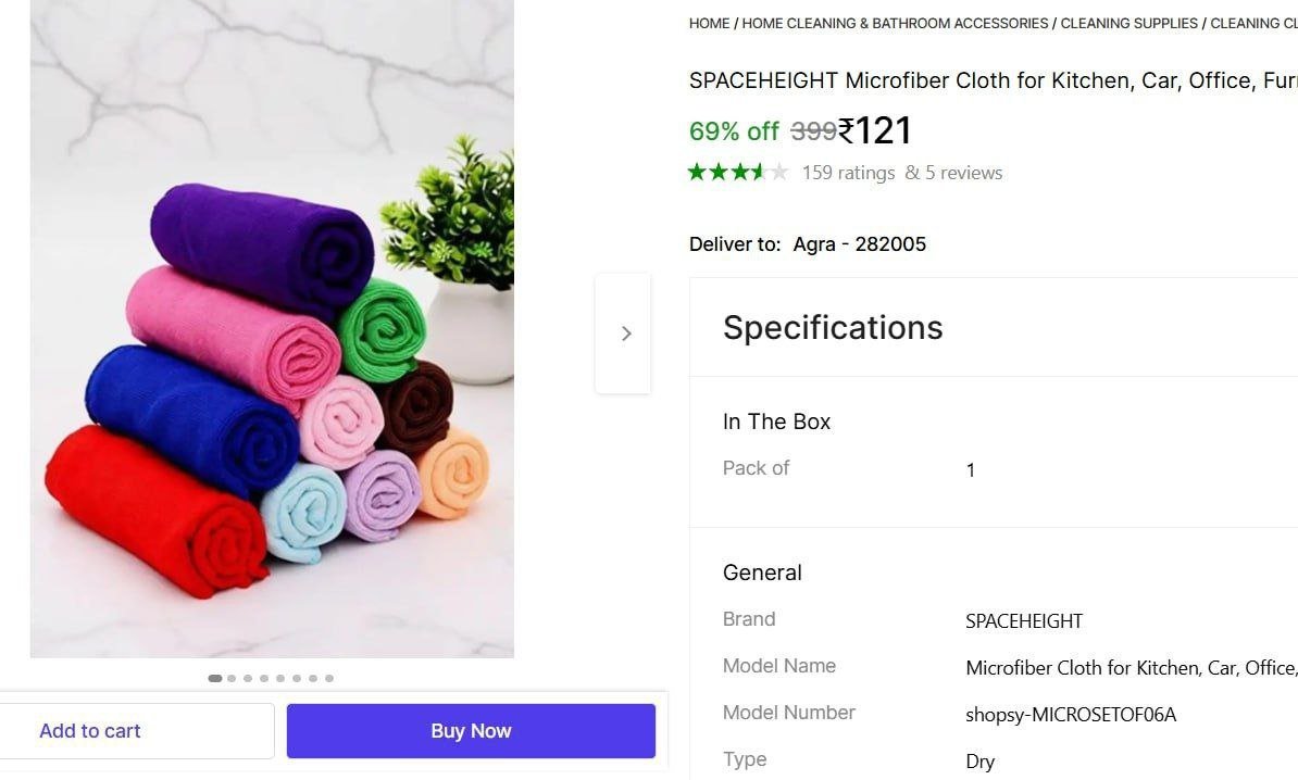 Microfiber Cleaning Cloth 10 Pcs @ ₹121



More Details �