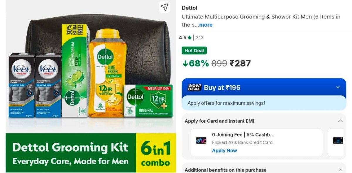 Flipkart | Dettol Grooming Kit at ₹287

👉

More Details