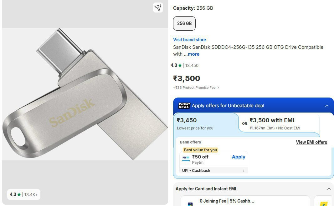 SanDisk SDDDC4 256GB OTG Drive @ 3500.



More Details 👉 