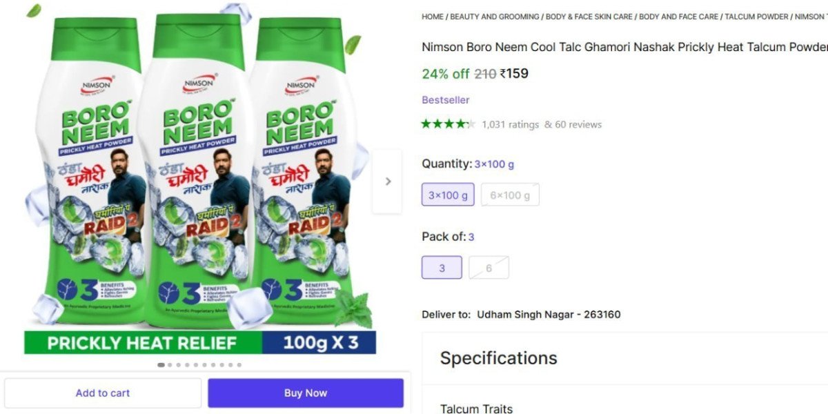 Boro Neem Cool Talc Powder (3 X 100 G) 159