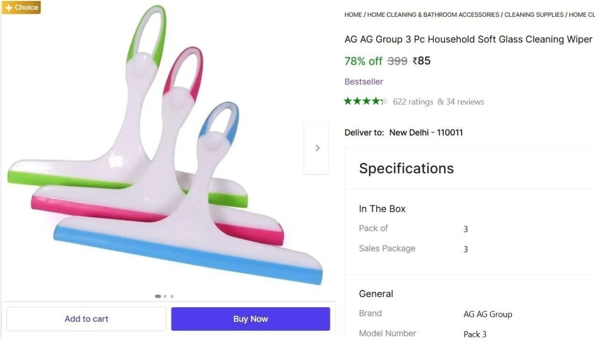 Shopsy (pack 3) Kitchen Soft Wiper 85