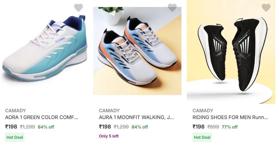 Camady Men’s Sports Shoes @ ₹198



More Details 👉 

📢 Join WhatsApp Deals


#DealsHeaven #LootDeals #BestDeals