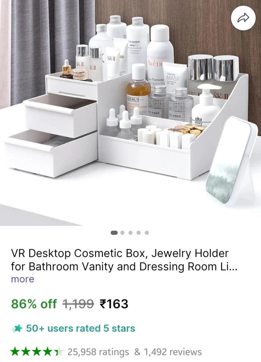 🔥  Desktop Cosmetic Box @ ₹163

🔗 

More Details
