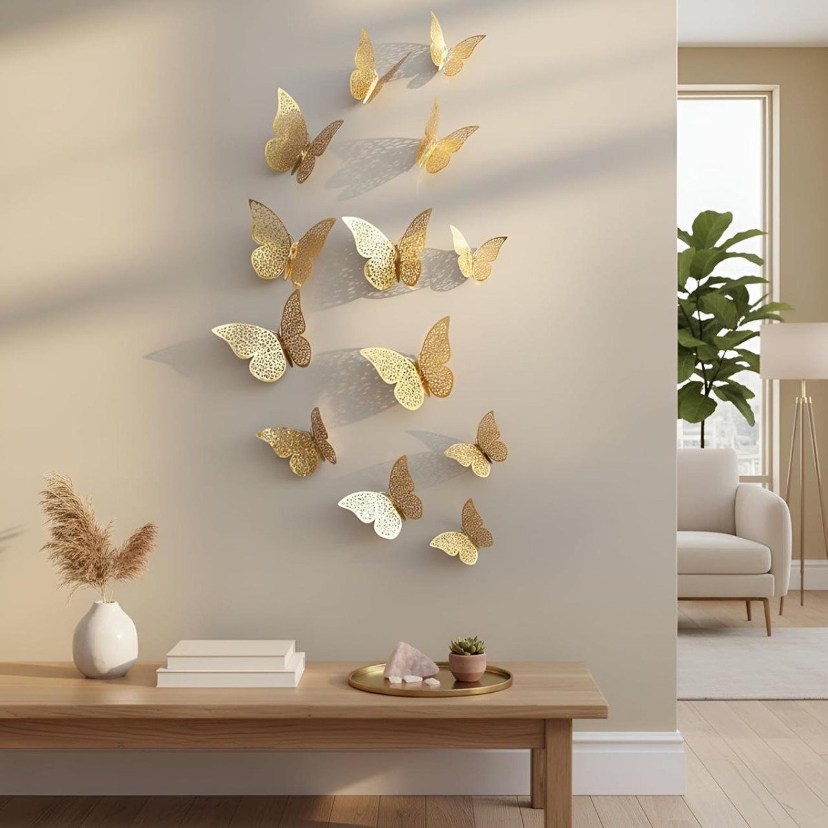 🔥🔥‎Xtore® 12pcs 3D Home Decor Butterfly with Sticki