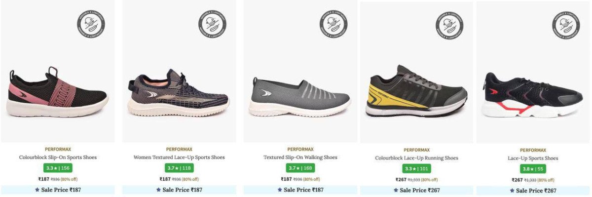 AJIO Loot : 80% Off On Performax Shoes.

Women : 
Men : 

Clothing | Men : 
Women : 

More Details 👉 

📢 Join WhatsApp Deals


#DealsHeaven #LootDeals #BestDeals