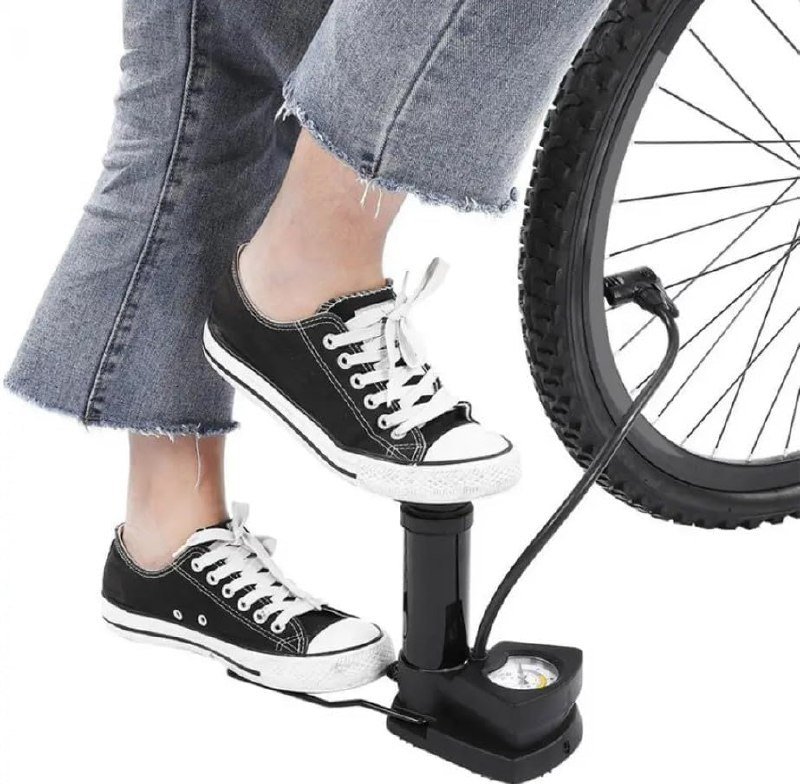 Portable High Pressure Foot Air Pump With Heavy Co