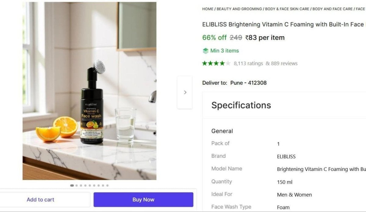 Shopsy Elibliss Brightening Vitamin C Foaming Face