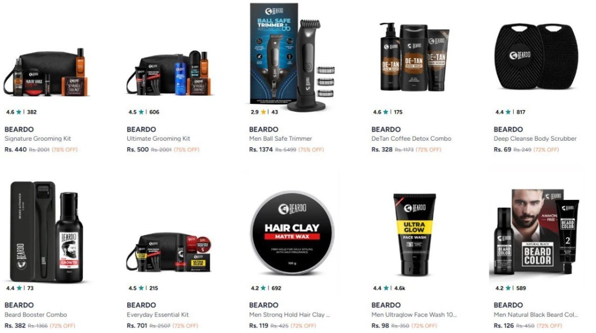 Myntra 78 On Beardo Grooming Kit
