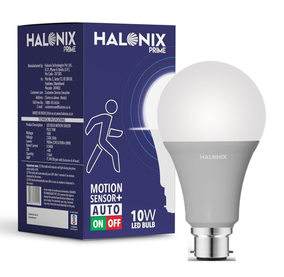 Halonix 10w Motion Sensor Led Bulb