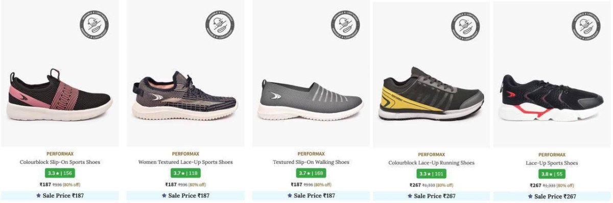 AJIO Loot : 80% Off On Performax Shoes.

Women : 
Men : 

Clothing | Men : 
Women : 

 🚚

More Details 👉 

📢 Join WhatsApp Deals


#DealsHeaven #LootDeals #BestDeals