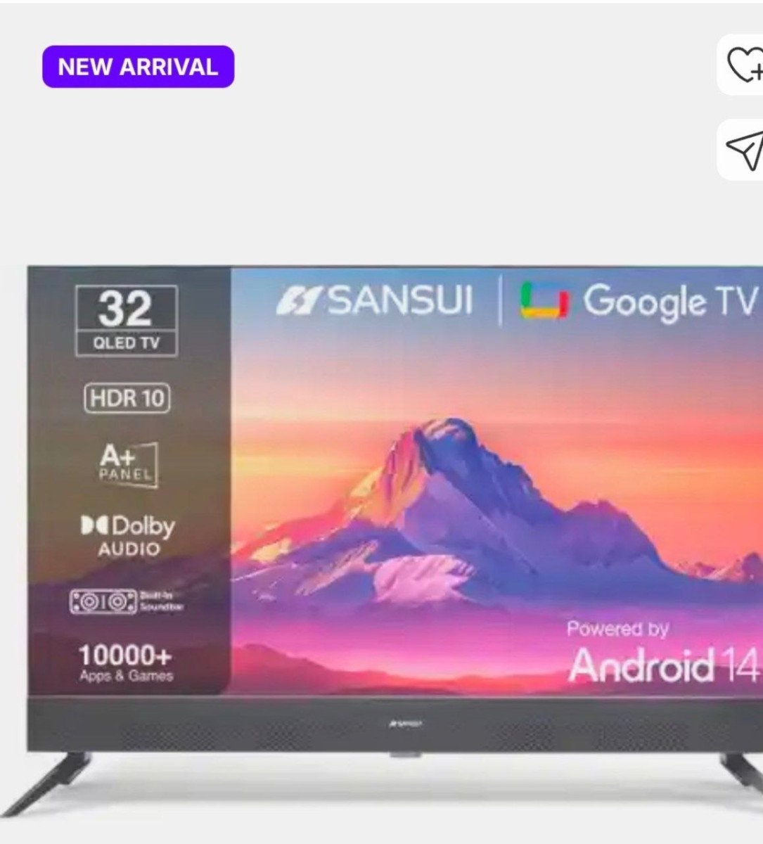 Launch Offer : Sansui 32 Inch QLED Smart Google TV @11865



Sansui 50 Inch QLED 4K Smart Google TV @31103



Upto ₹750 Off Using 10 Supercoin + Upto ₹1637 Off With Flipkart Axis Bank Credit Card
...