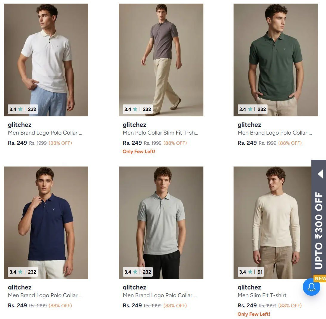 Glitchez Tshirts 88 Starting From Rs 249 Mynt