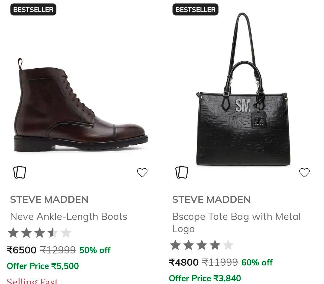 Ajio | Steve Madden, Dune London min 50%


Guess Min 40%


More Details 👉 

📢 Join WhatsApp Deals


#DealsHeaven #LootDeals #BestDeals