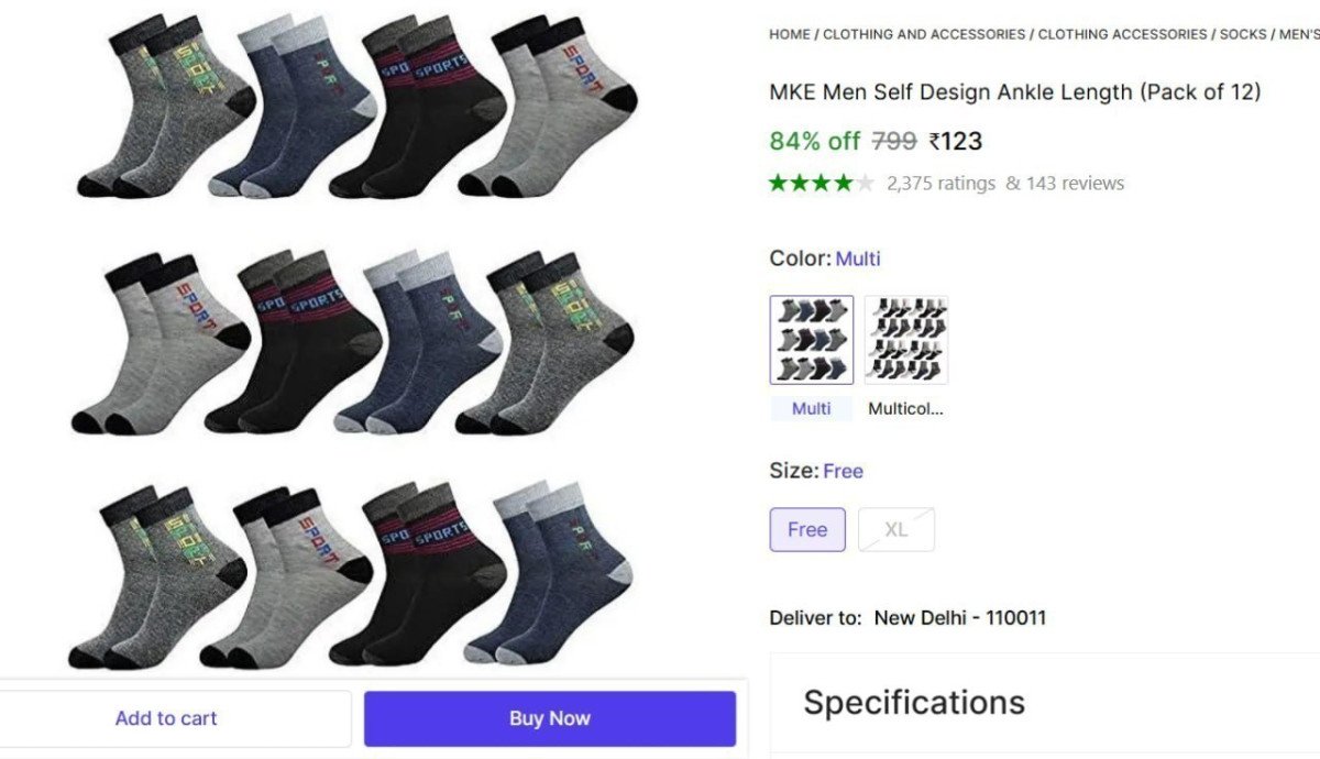 🔥  Socks Pack of 12 at ₹123

🔗 
🔗 

More Details 👉 

📢 Join WhatsApp Deals


#DealsHeaven #LootDeals #BestDeals