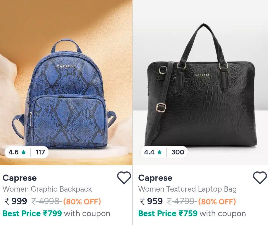 🔥Myntra | Min 80% off : Lavie & Caprese💥

🔗 

More Details 👉 

📢 Join WhatsApp Deals


#DealsHeaven #LootDeals #BestDeals