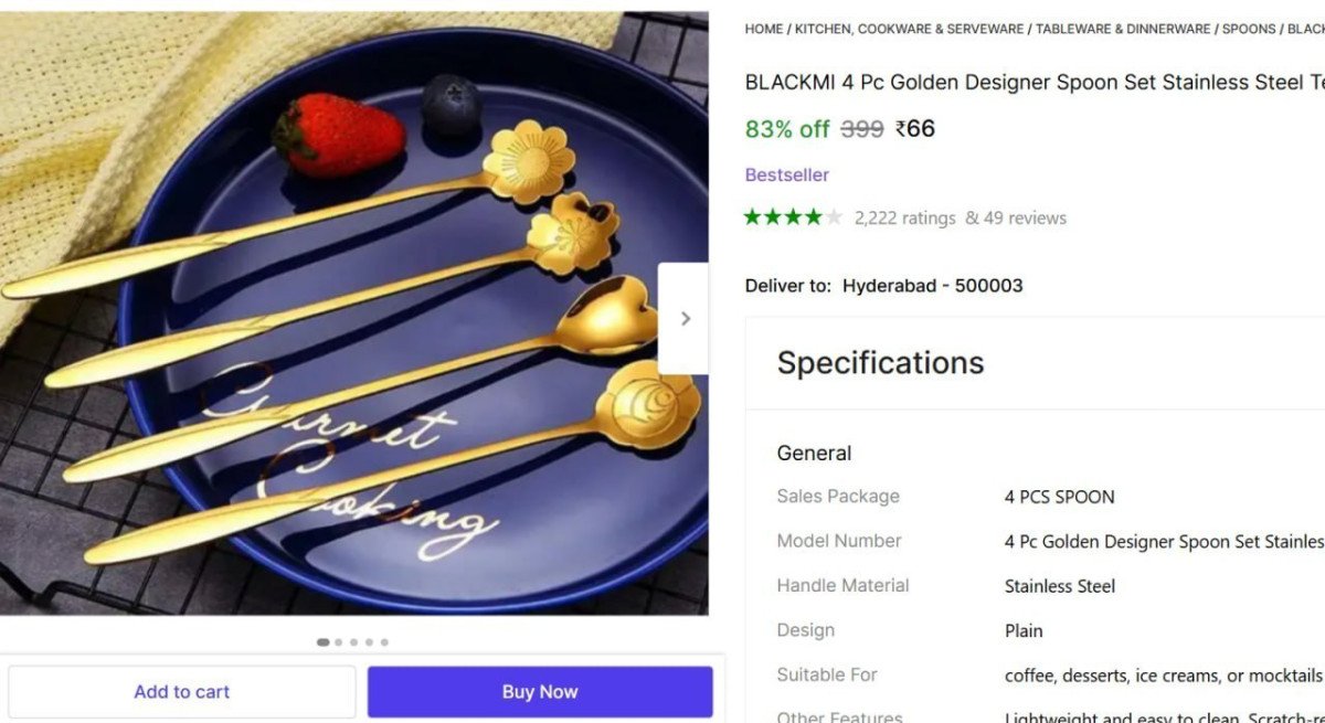 Pack of 4 Golden Designer Spoon Set @ ₹66



More Details 👉 

📢 Join WhatsApp Deals


#DealsHeaven #LootDeals #BestDeals