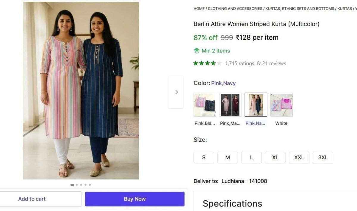 Women Striped Kurta @ ₹128

 

More Details 👉 

📢 Join WhatsApp Deals


#DealsHeaven #LootDeals #BestDeals