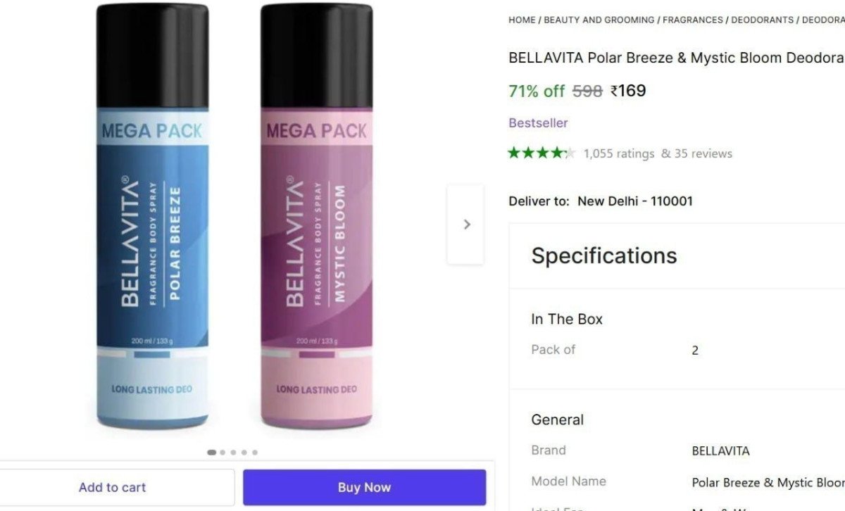 BELLAVITA Perfume (Pack Of 2) @ ₹169

 

More Details 👉 

📢 Join WhatsApp Deals


#DealsHeaven #LootDeals #BestDeals
