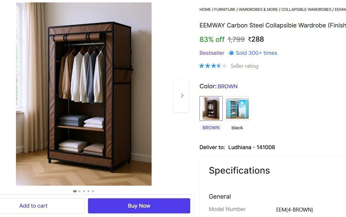 🔥  Foldable Storage Wardrobe Rack @ ₹288

🔗 

More Details 👉 

📢 Join WhatsApp Deals


#DealsHeaven #LootDeals #BestDeals