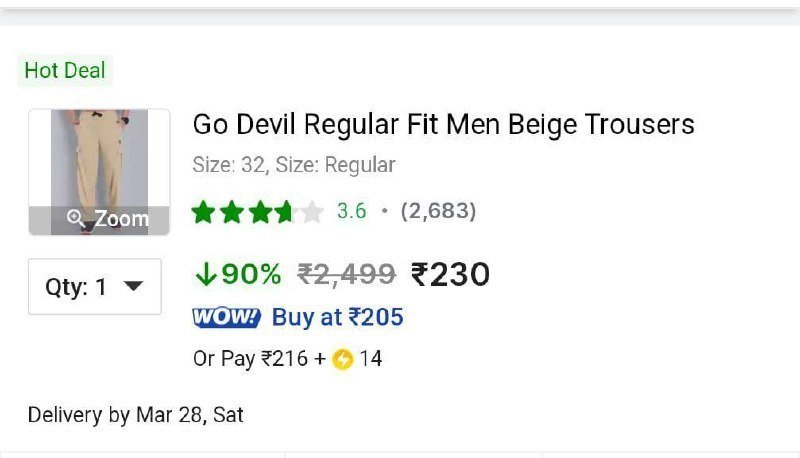 Loot : Go devil mens trouser 90% off @ 230



More Details 👉 

📢 Join WhatsApp Deals


#DealsHeaven #LootDeals #BestDeals