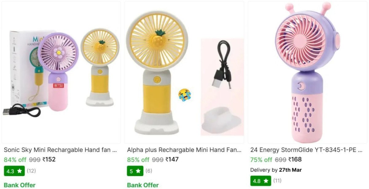 Hand Fans From Starts @ ₹147



More Details 👉 

📢 Join WhatsApp Deals


#DealsHeaven #LootDeals #BestDeals
