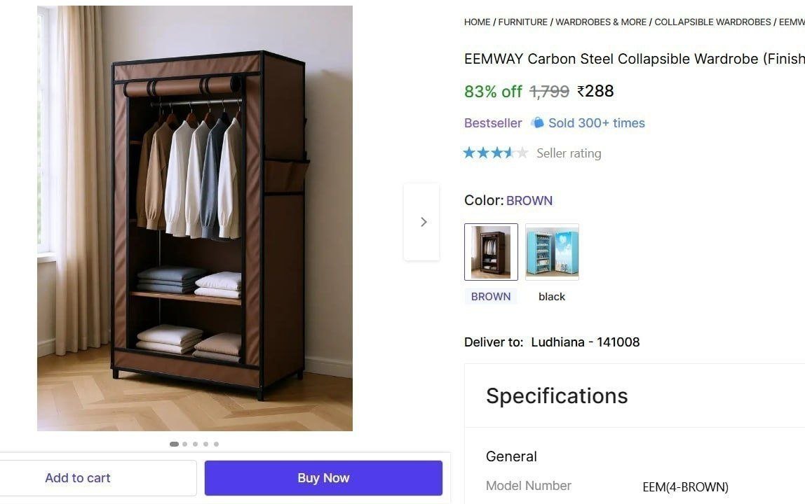 Foldable Storage Wardrobe Rack @ ₹288

 

More Details 👉 

📢 Join WhatsApp Deals


#DealsHeaven #LootDeals #BestDeals