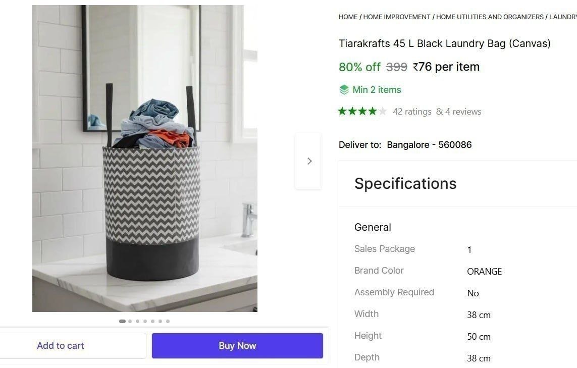 45 L Black Laundry Bag @ ₹76

👉 

*Minimum Buy 2 items

More Details 👉 

📢 Join WhatsApp Deals


#DealsHeaven #LootDeals #BestDeals