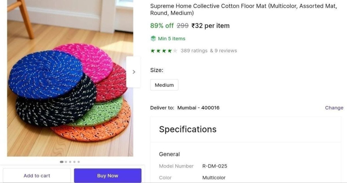 Cotton Round Floor Mat @ ₹32

👉 

*[Min Buy Qty 5]

More Details 👉 

📢 Join WhatsApp Deals


#DealsHeaven #LootDeals #BestDeals