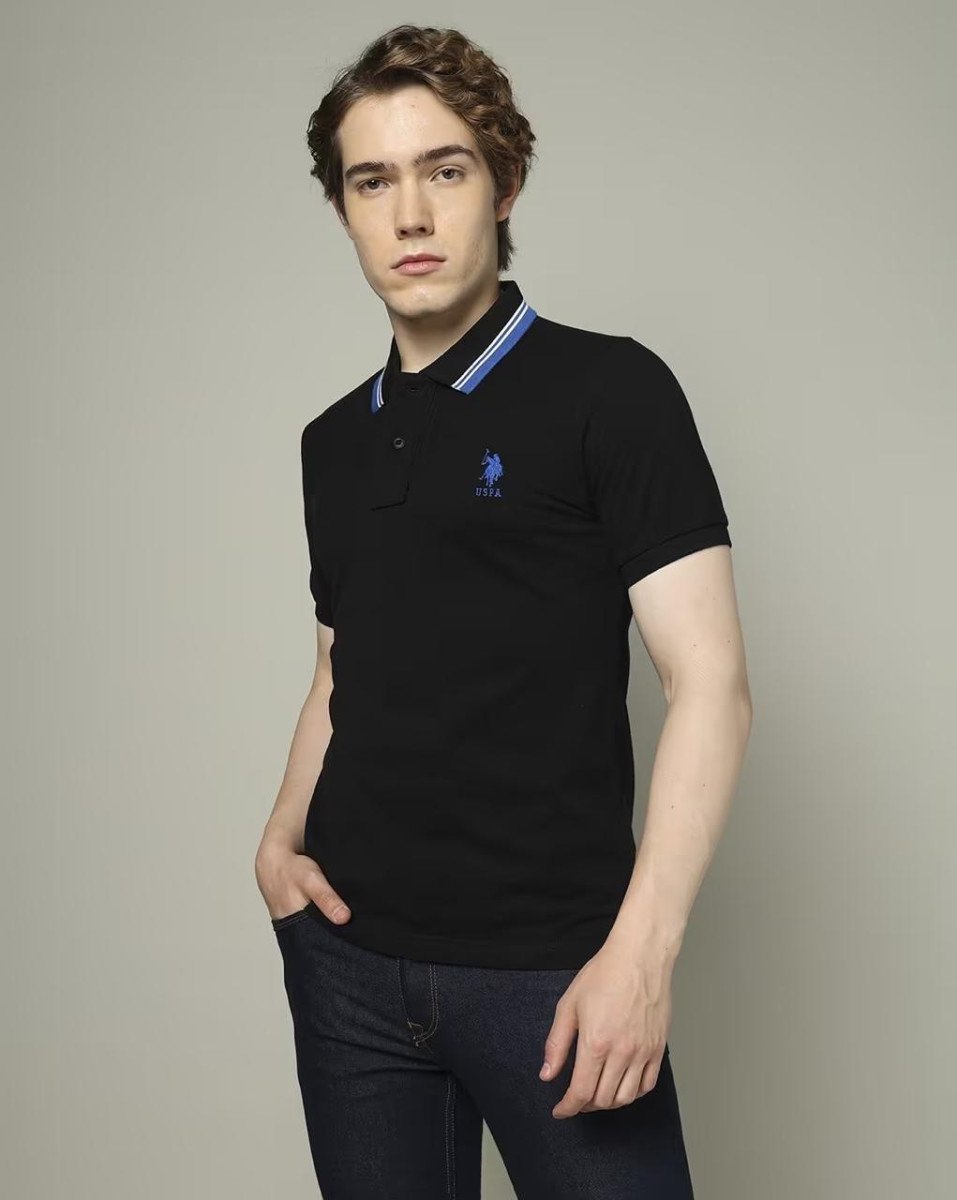U S Polo Assn Men Slim Fit Polo T-shirt With 