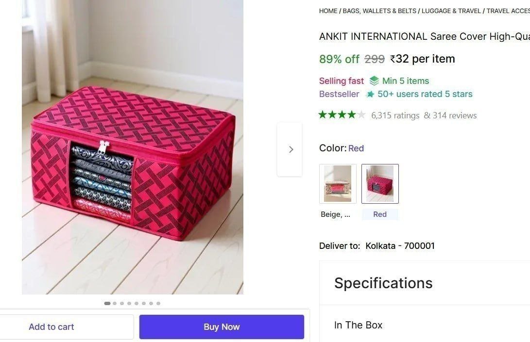 🛍️ Shopsy Super Saver Deals! 🔥

✨ Big Polka Dot Saree Cover – ₹32 (Min. 5)
🔗 
🔗 

✨ Rosemary Water 100ml – ₹52
🔗 
🔗 

✨ Masala Box Set – ₹85
🔗 
🔗 

✨ Fast...