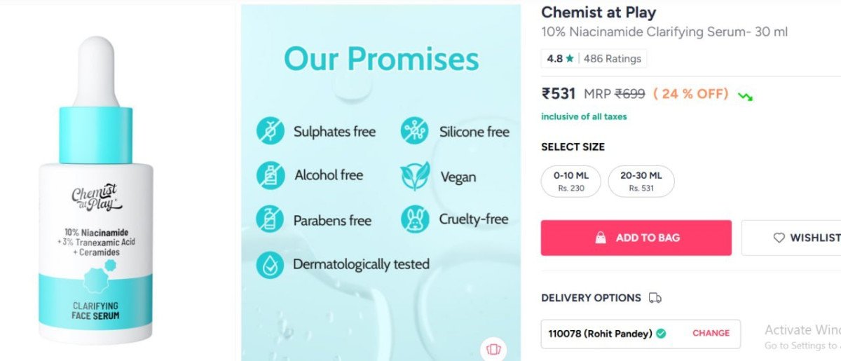 Myntra | B1G1 on Chemist at Play 10% Niacinamide Clarifying Serum


Flat 58% Off on Park Avenue Men Good Morning Grooming Kit with Travel Pouch


Flat 60% Off on LOreal Paris Total Repair 5 Repairing ...