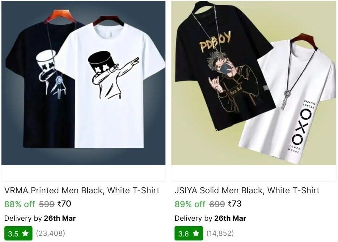 💥 Men's Solid Printed T-Shirts 

₹73 : 
₹70 : 

More Details 👉 

📢 Join WhatsApp Deals


#DealsHeaven #LootDeals #BestDeals