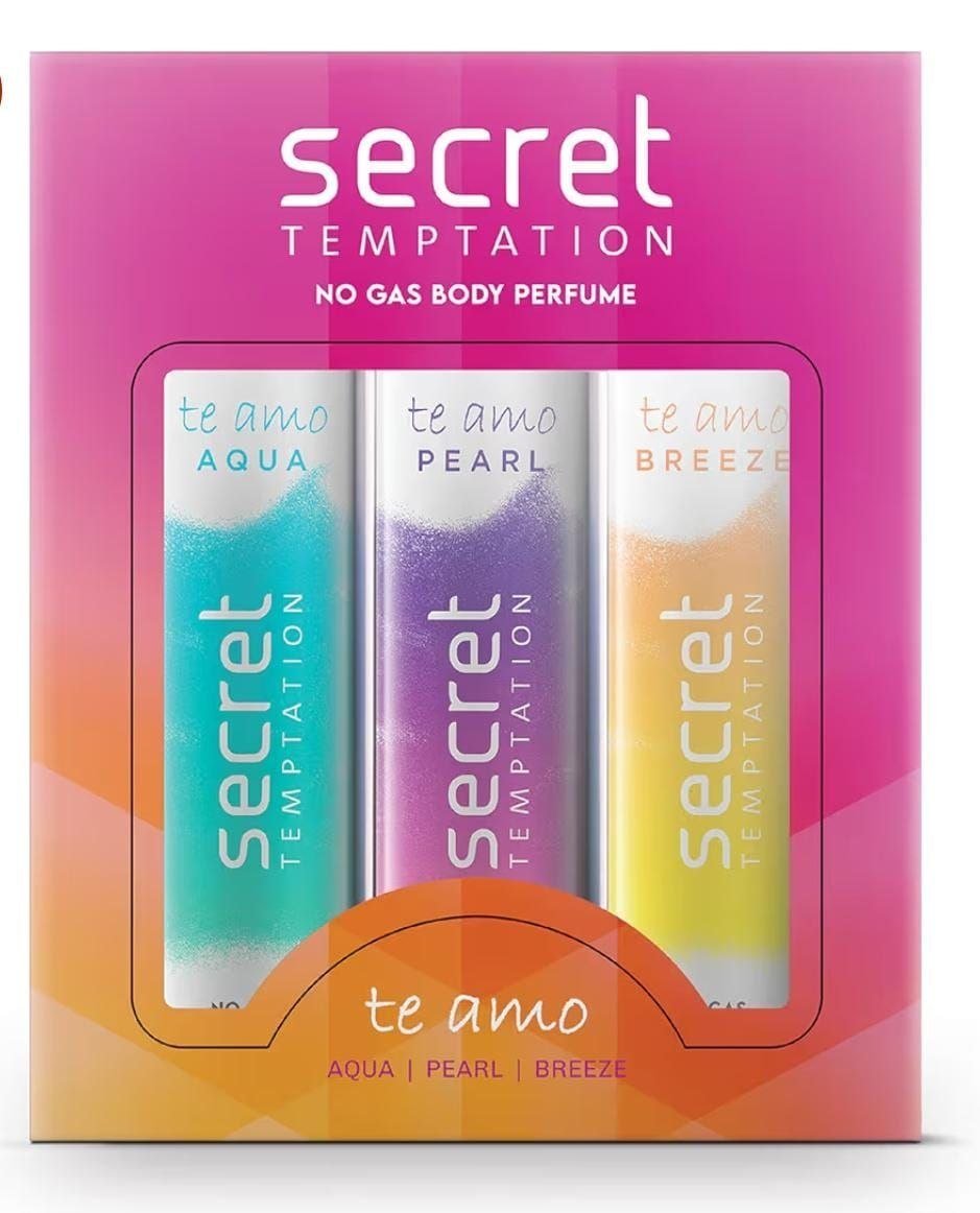 🔥🔥Secret Temptation Te Amo Aqua, Breeze and Pearl No Gas Deodorant Perfume Body Spray for Women, Pack of 3 (120ml each)

🎁 Deal Price : ₹317

Buy Here : 

More Details 👉 

📢 Join What...