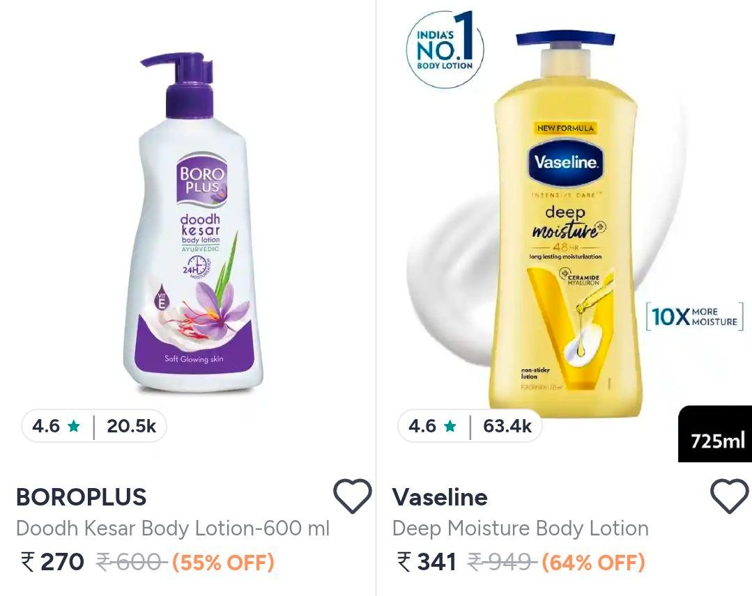 Myntra : 50-65% Off On Branded Body Lotions.

👉

(Ponds, Nivea, Vaseline, Parachute, Etc)

More Details 👉 

📢 Join WhatsApp Deals


#DealsHeaven #LootDeals #BestDeals