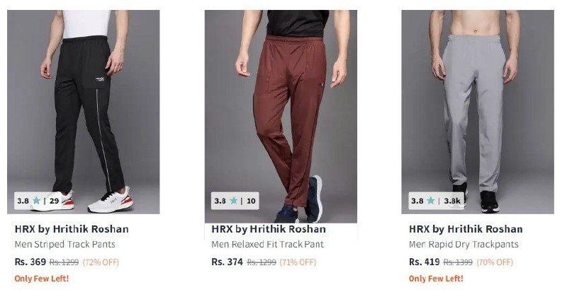Myntra : Upto 80% Off On HRX Clothing.

Men's : 
T-Shirt : 
Trackpants : 
Shorts : 
Sweatshirts : 
Jackets : 
Tracksuits  : 

Women's : 
Trackpants : 
Tights : 

More Details 👉 

📢 Join WhatsApp...