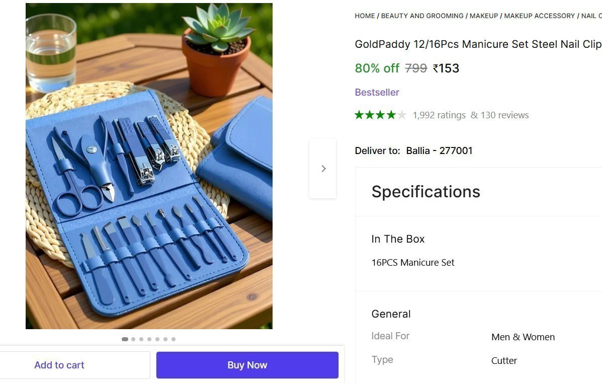 🔥  16Pcs Manicure Set @ ₹153

🔗 

More Details 👉 

📢 Join WhatsApp Deals


#DealsHeaven #LootDeals #BestDeals
