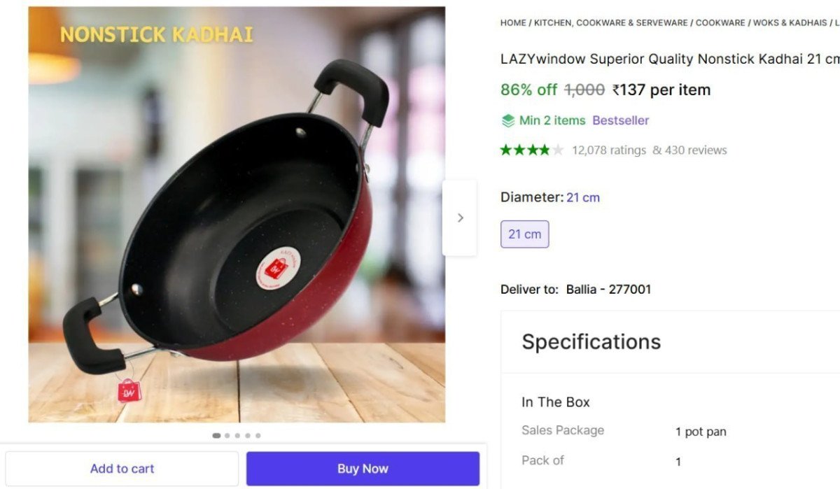 🔥  Nonstick Kadhai @ ₹137

🔗 

Min Buy - 2

More Details 👉 

📢 Join WhatsApp Deals


#DealsHeaven #LootDeals #BestDeals