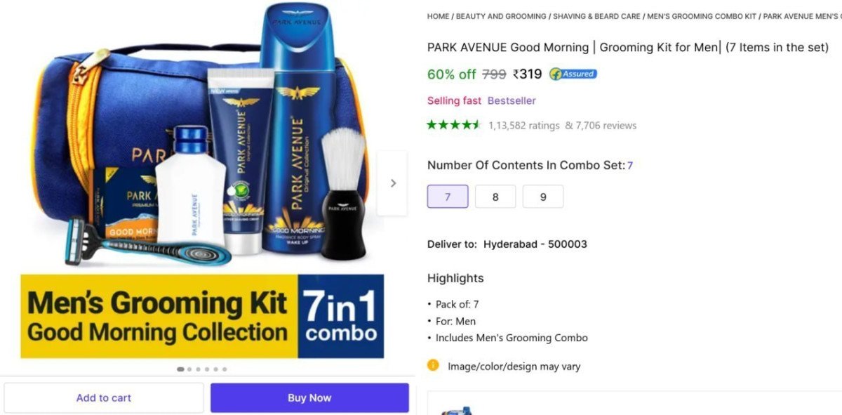 PARK AVENUE Grooming Kit 7 Items @ ₹319



More Details 👉 

📢 Join WhatsApp Deals


#DealsHeaven #LootDeals #BestDeals