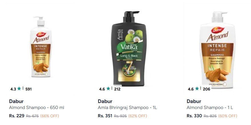 🧴 Myntra | Personal Care Mega Sale! 💥

🌿 Dabur Amla & Dabur Vatika — Min. 55% Off!!
🔗 

💫 Veet Creams & Hair Removal Kits — 40% Off (Today Only!)
🔗 

🧴 Kesh King Shampoo — U...