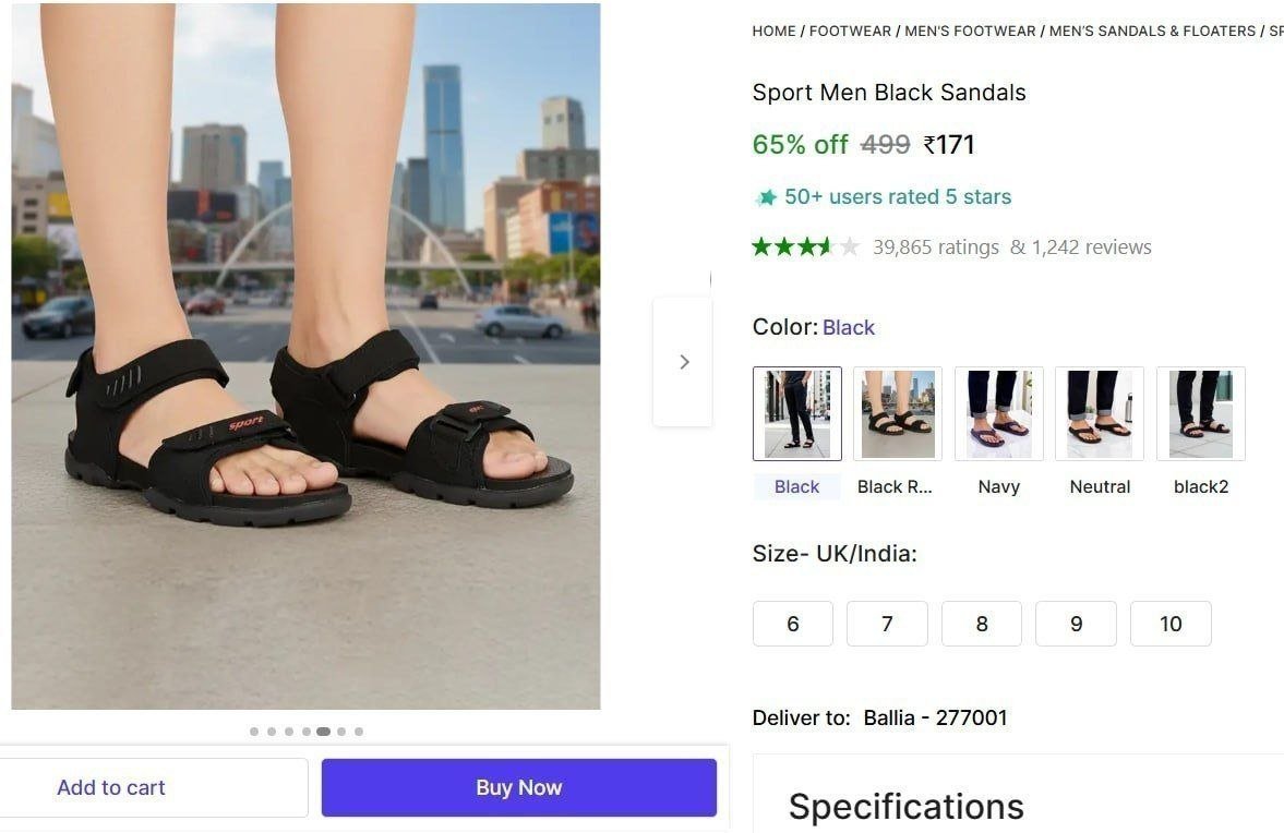 Men Black Sandals @ ₹171

 

More Details 👉 

📢 Join WhatsApp Deals


#DealsHeaven #LootDeals #BestDeals