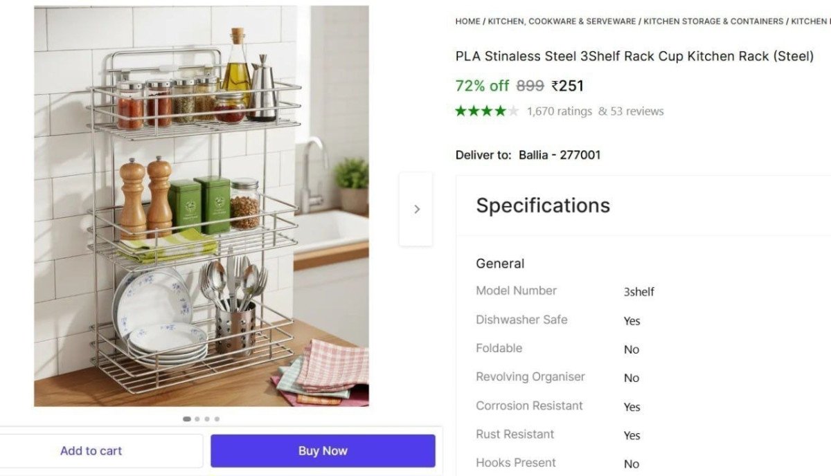 Stainless Steel 3 Shelf Rack @ ₹251

 

More Details 👉 

📢 Join WhatsApp Deals


#DealsHeaven #LootDeals #BestDeals