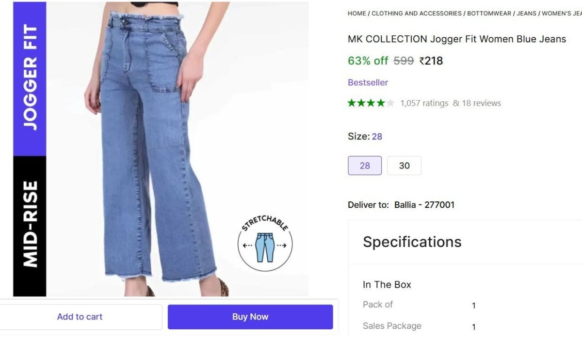 🔥  Women Jogger Fit Blue Jeans @ ₹218

🔗 

More Details 👉 

📢 Join WhatsApp Deals


#DealsHeaven #LootDeals #BestDeals