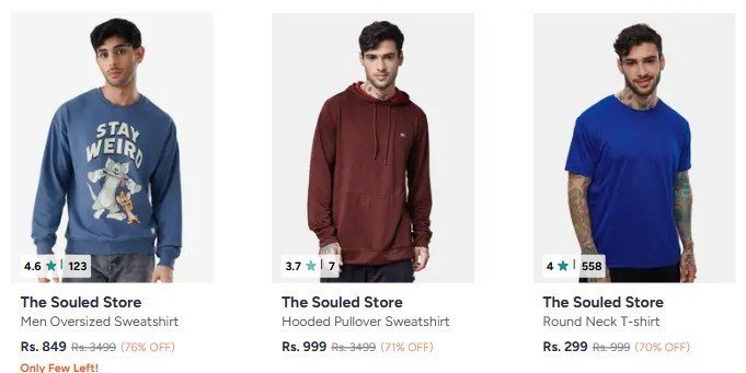 Myntra : Upto 80% Off On Bewakoof Clothing.

Men : 
Women : 

Upto 85% Off On The Souled Store Clothing.

Men : 
Women : 

More Details 👉 

📢 Join WhatsApp Deals


#DealsHeaven #LootDeals #BestD...