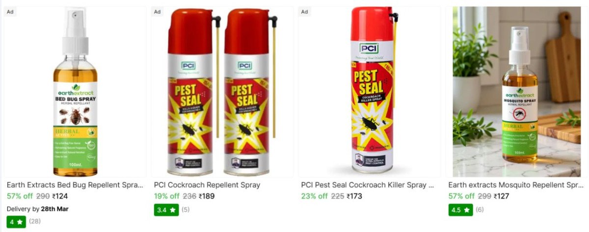 🔥  Insect Repellents Starts @ ₹124

🔗 

More Details 👉 

📢 Join WhatsApp Deals


#DealsHeaven #LootDeals #BestDeals