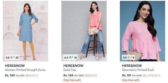 Myntra | Upto 89% Off On Here & Now Clothing.

Men's : 
Women's : 

More Details 👉 

📢 Join WhatsApp Deals


#DealsHeaven #LootDeals #BestDeals