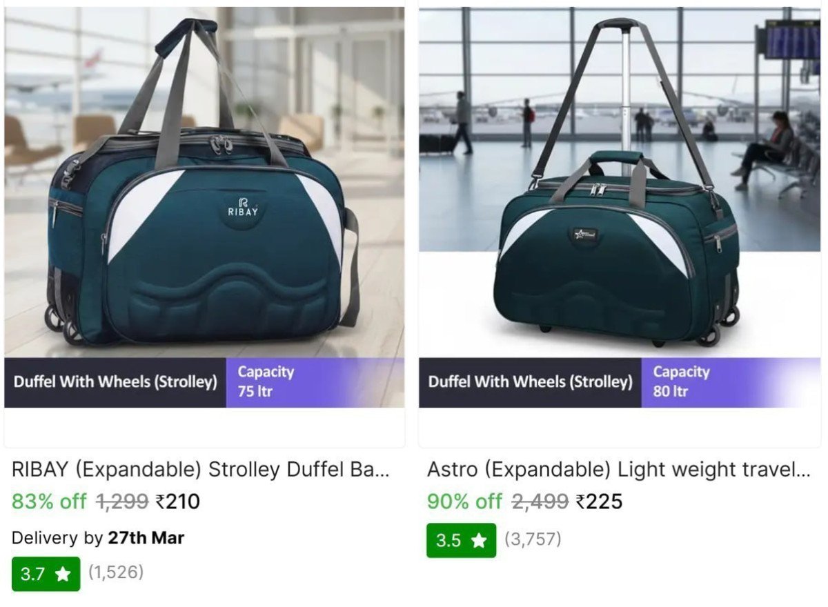 🔥  Big Size Dufflle Bag With Wheels @ ₹210 

🔗 
🔗 

More 🔗 

More Details 👉 

📢 Join WhatsApp Deals


#DealsHeaven #LootDeals #BestDeals